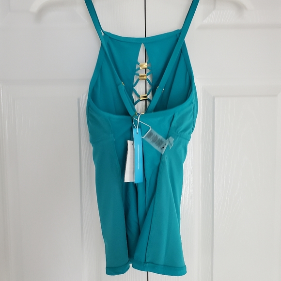Bleu by Rod Beattie Beaded Keyhole Halter Tankini - Picture 7 of 10